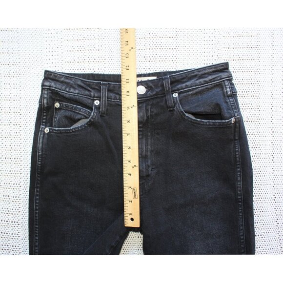 Amo Bella black Magic Jeans Released Hem Wash Size 28 High Rise straight leg US - Picture 4 of 8